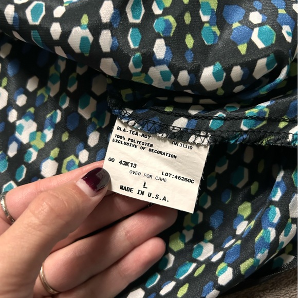 Y2K Iz Byer Polka Dot Black Blue White Tank Top Babydoll - Picture 4 of 4